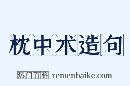 枕中术造句是什么意思的图片